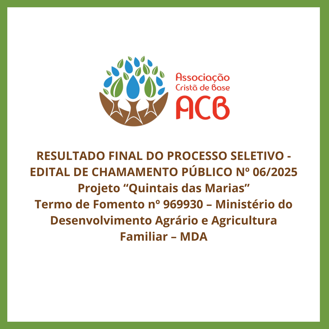 Resultado final do processo seletivo – Técnicas de Campo